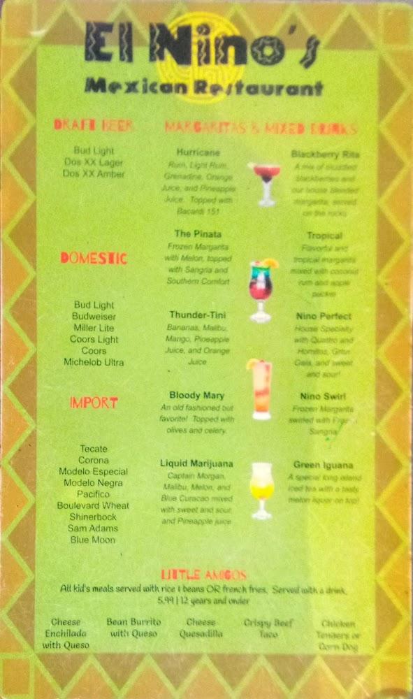 El Nino Mexican Restaurant Menu image 3